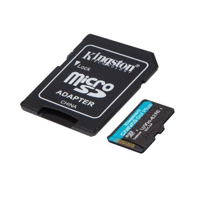 Kingston Canvas Go Plus SDCG4 Gen4 Card de Memorie microSDXC 128GB 200MB/s U3 V30 cu Adaptor
