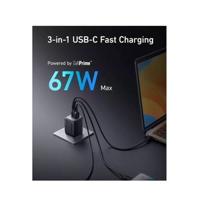 Anker GaN Prime 67W Incarcator Retea Negru