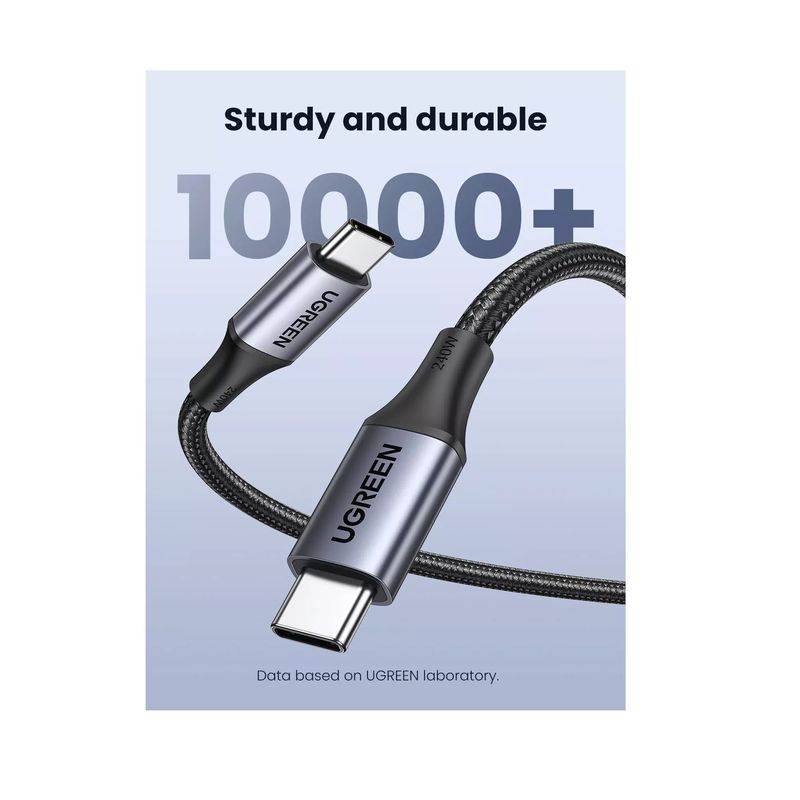 Ugreen Cablu Super Fast Power Delivery USB-C la USB-C 240W 2m Negru.3.jpg