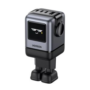 Ugreen Uno 100W GaN Incarcator de Retea Fast Charger 1x USB-A 3x USB-C Negru Gri