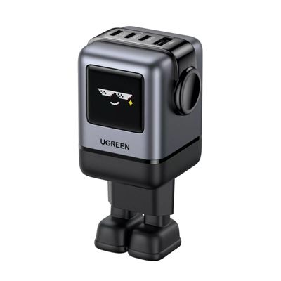Ugreen Uno 100W GaN Incarcator de Retea Fast Charger 1x USB-A 3x USB-C Negru Gri