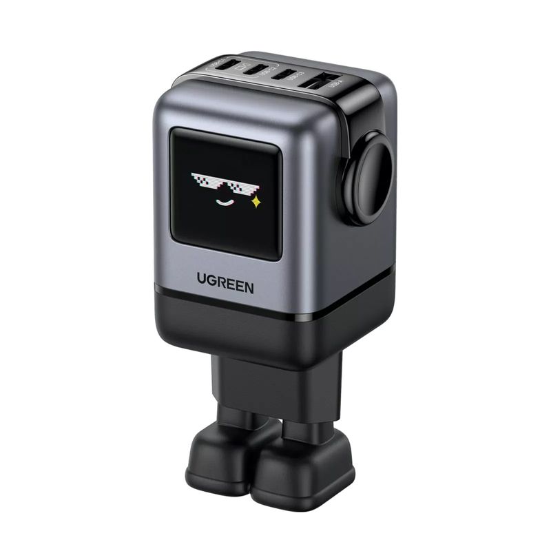 Ugreen Uno 100W GaN Incarcator de Retea Fast Charger 1x USB-A 3x USB-C Negru Gri.1.jpg