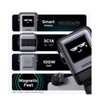 Ugreen Uno 100W GaN Incarcator de Retea Fast Charger 1x USB-A 3x USB-C Negru Gri.3.jpg