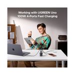 Ugreen Uno 100W GaN Incarcator de Retea Fast Charger 1x USB-A 3x USB-C Negru Gri.2.jpg