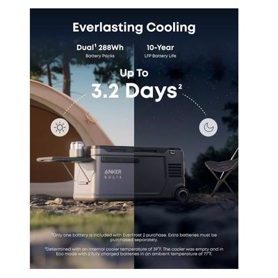 Anker Solix EverFrost 2 Powered Cooler Frigider Portabil cu Baterie Inclusa 58L