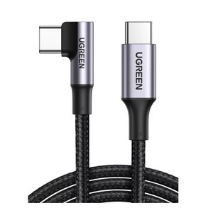 Ugreen Cablu USB-C la USB-C cu Unghi Drept 1m Negru