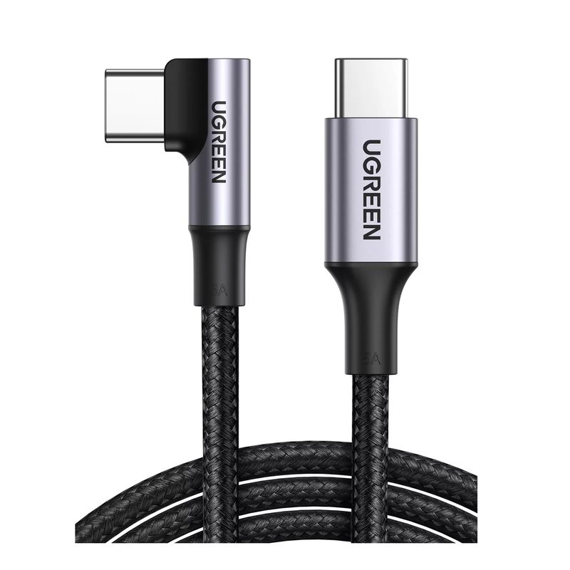Ugreen Cablu USB-C la USB-C cu Unghi Drept 1m Negru.1.jpg