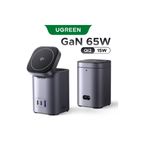 Ugreen Nexode 65W GaN 15W Qi2 Statie de Incarcare Wireless Stand 1x USB-A 2x USB-C Gri.2.jpg