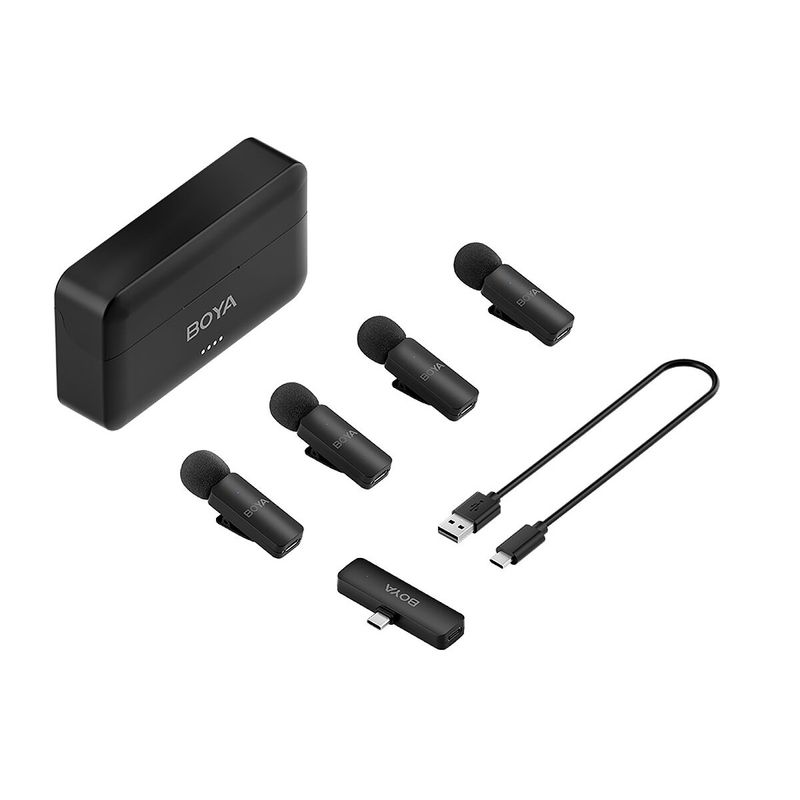 BY-V4U Sistem Microfon Wireless 2.4GHz 4TX + 1RX USB-C.5.jpg