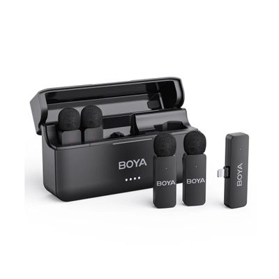 BY-V4D Sistem Microfon Wireless 2.4GHz 4TX + 1RX Lightning