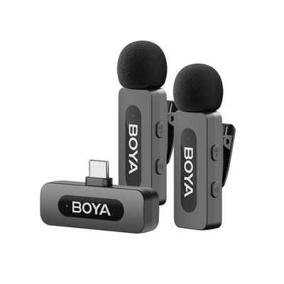 BY-V20 V2.0 Sistem Microfon Wireless 2TX + 1RX USB-C