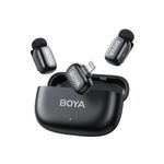 Boya Mini-15 Sistem Microfon Wireless Ultra Mini 2.4 GHz 2TX + 1RX Lightning Negru.1.jpg