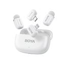 Boya Mini-13 Sistem Microfon Wireless Ultra Mini 2.4 GHz 2TX + 2RX Alb