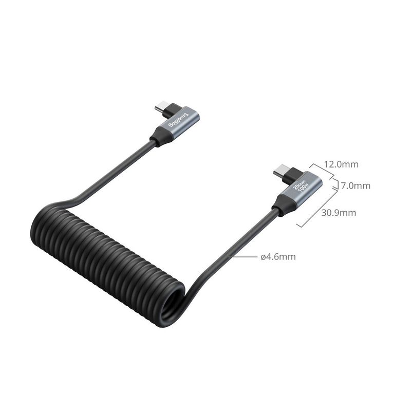 SmallRig 4793 Cablu de Date Spiralat USB-C cu Unghi Drept la USB-C cu Unghi Drept.5.jpg