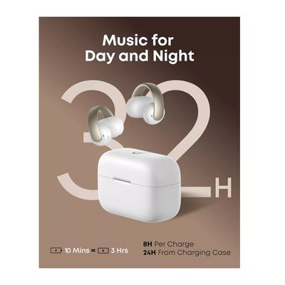 Anker SoundCore AeroClip Open-Ear Clip-On Casti True Wireless Alb